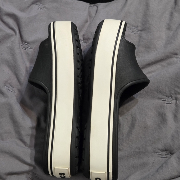 Crocs Classic Black Iconic Comfort Slides Platform Zooey Deschanel women size 6 main image 7